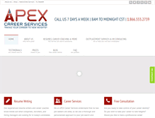 Tablet Screenshot of apexcareerservices.com